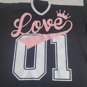 Bobbie Brooks Pink and Black Love 01 Kids Jersey